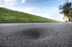 Distorted asphalt