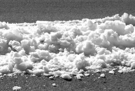Snow on Top of Air Entrained Concrete