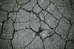 cracked asphalt