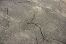 Cracked asphalt